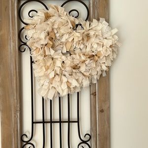 HANDMADE HEART RAG WREATH